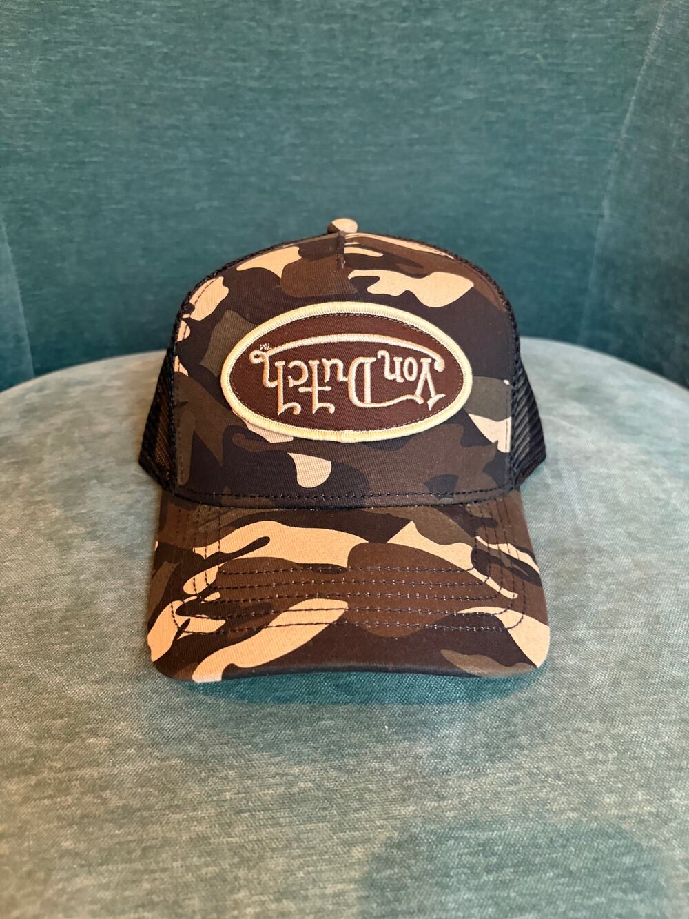 Camo Von Dutch Trucker Hat with Inverted Patch